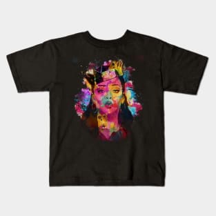 Rihanna - Watercolor Illustration Kids T-Shirt